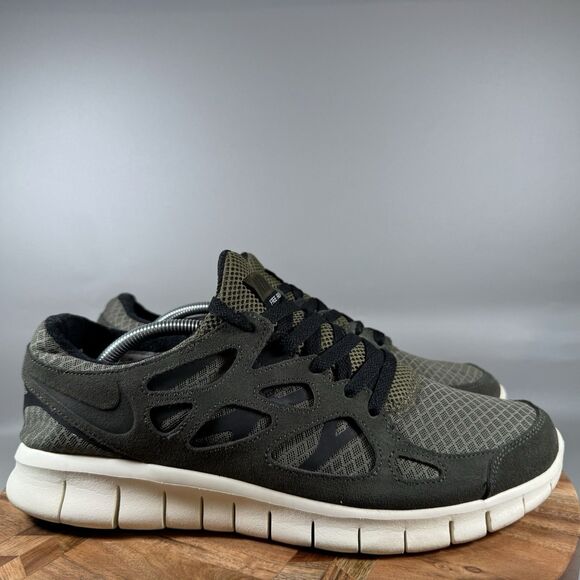 Nike Free Run 2 Men's 12 Shoes Sequoia-Black Olive 537732-305 - Picture 1 of 8